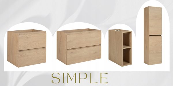 SIMPLE Szafka łazienkowa pod umywalkę z blatem