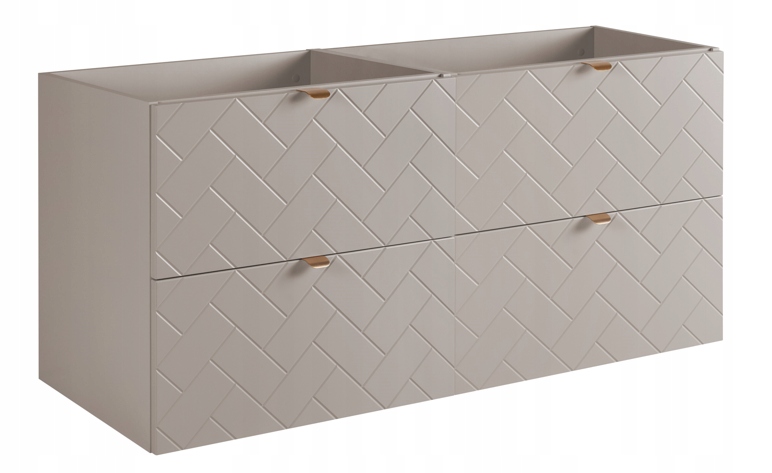 Szafka Łazienkowa Wisząca pod Umywalkę 120 Kaszmir Klepka Jodełka front MDF