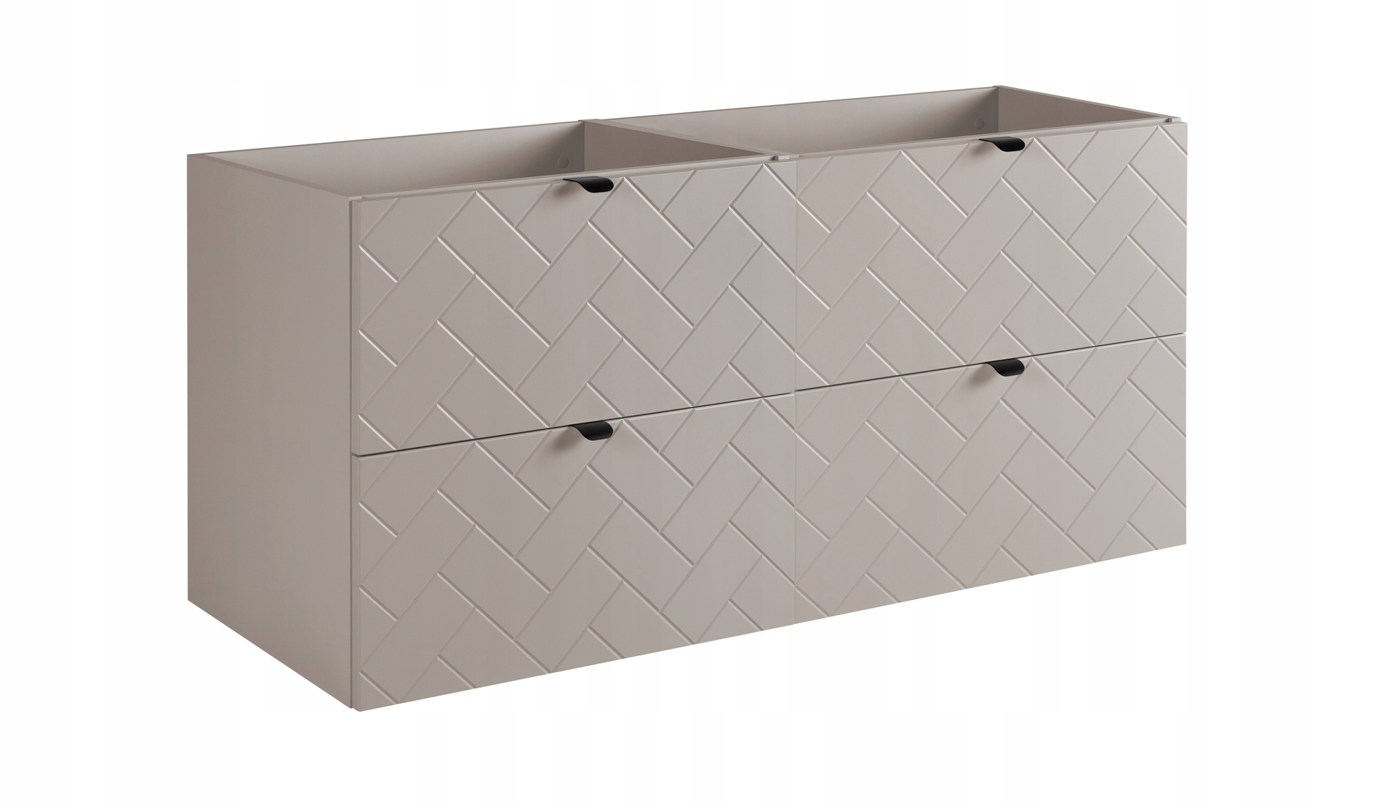 Szafka Łazienkowa Wisząca pod Umywalkę 120 Kaszmir Klepka Jodełka front MDF
